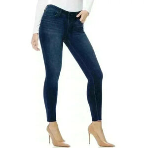 NWT Sofia Vergara Blue Jeans Sofia Mid Rise Skinny Stretch Ankle Dark Wash